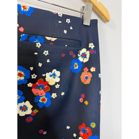 Tory Burch Sport Women’s Printed Tech Twill Golf Skort Navy Pansy Bouquet Sz S - Picture 8 of 12